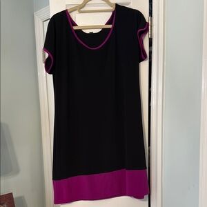Dress Barn Elegant Black and Purple Dress